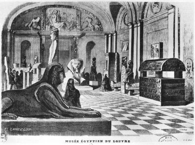 The Egyptian rooms in the Louvre Museum, engraved by Pegard by Dieudonne Auguste Lancelot